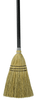 Lobby Broom 38IN Brown Wood Natural Fiber 1/Each