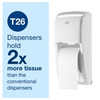 Tork Toilet Paper & Tissue Roll T26 3.75X3.77 IN 625 FT 1PLY White High Capacity Embossed Refill 2000 Sheets/Roll