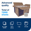 Tork Toilet Paper & Tissue Roll T26 3.75X3.77 IN 625 FT 1PLY White High Capacity Embossed Refill 2000 Sheets/Roll