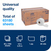 Tork OptiCore® Toilet Paper & Tissue Roll T11 4X3.75 IN 585 FT White Embossed Refill 1755 Sheets/Roll 36 Rolls/Case
