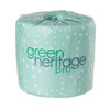 Green Heritage Pro Toilet Paper & Tissue Roll 4X3.1 IN 1PLY White 1000 Sheets/Roll 96 Rolls/Case 25 Cases/Pallet