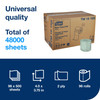 Tork Toilet Paper & Tissue Roll T24 3.75X3.96 IN 156.25 FT 2PLY White Standard Universal 500 Sheets/Roll 96 Rolls/Case