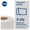 Tork Toilet Paper & Tissue Roll T24 3.75X3.96 IN 156.25 FT 2PLY White Standard Universal 500 Sheets/Roll 96 Rolls/Case