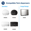 Tork Toilet Paper & Tissue Roll T2 3.48IN X1200FT 1PLY White Jumbo (JRT) High Capacity Refill 12 Rolls/Case