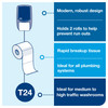 Tork Toilet Paper & Tissue Roll T24 3.75X3.94 IN 625 FT 1PLY White High Capacity Refill Advanced 2000 Sheets/Roll
