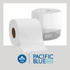 Pacific Blue Basic Toilet Paper & Tissue Roll 4X3.8 IN 2PLY White Embossed Standard EPA Indicator 550 Sheets/Roll