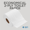 Pacific Blue Basic Toilet Paper & Tissue Roll 4X3.8 IN 2PLY White Embossed Standard EPA Indicator 550 Sheets/Roll