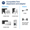 Tork Toilet Paper & Tissue Roll T7 4X3.66 IN 250 FT White Embossed Coreless Refill 750 Sheets/Roll 36 Rolls/Case