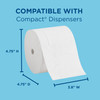Compact® Toilet Paper & Tissue Roll 4X3.8 IN 2PLY White Coreless 1000 Sheets/Roll 36 Rolls/Case 36000 Sheets/Case