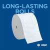 Compact® Toilet Paper & Tissue Roll 4X3.8 IN 2PLY White Coreless High Capacity 1500 Sheets/Roll 18 Rolls/Case