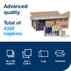 Tork Xpressnap Fit® Dispenser Napkins 8.39X6.5 IN 4.21X3.27 IN White Paper 2PLY Interfold Refill 120 Count/Pack 36 Packs/Case 4320 Count/Case