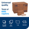 Tork Xpressnap® Dispenser Napkins 8.5X13 IN 4.25X6.5 IN White Paper Interfold Refill Embossed 6000/Case