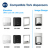 Tork Trash Receptacle H1 Metal Stainless Recessed Frame 1/Each