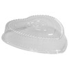 Lid Dome 9X10X1.5 IN Plastic Clear Heart For Pan 100/Case
