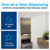 Tork Xpress Paper Towel Dispenser H2 3.7X10.9X5.1 IN Plastic White Small Universal 1/Each