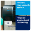 Tork H80 Paper Towel Dispenser 9.32X12.32X15.95 IN Plastic Wall Mount Translucent Black Hard Roll Mechanical 1/Each