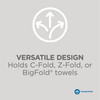 Georgia-Pacific Pro® Paper Towel Dispenser 4.438X11.75 IN Metal Wall Mount, Locking White Multifold 1/Each