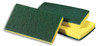 3M™ 74 Scrub Sponge 6X3.5 IN Medium Duty Cellulose Green Yellow Rectangle 20/Case