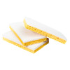 Victoria Bay Scrubbing Sponge 3.3X5.9 IN Light Duty Synthetic Fiber White Yellow 20/Case