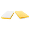 Victoria Bay Scrubbing Sponge 3.3X5.9 IN Light Duty Synthetic Fiber White Yellow 20/Case