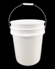Pail 5 GAL HDPE White With Wire Handle 120/Pallet