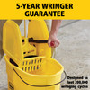 WaveBrake® Mop Bucket & Wringer 35 QT Plastic Yellow Down Press 1/Case