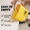 WaveBrake® Mop Bucket & Wringer 35 QT Plastic Yellow Down Press 1/Case