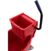 Mop Bucket & Wringer 35 QT PP Red Side Press 1/Each