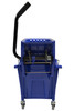 Mop Bucket & Wringer 35 QT Plastic Blue Side Press 1/Each