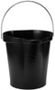 Vikan® Utility Bucket & Pail 12.8X13X13 IN 3.17 GAL Polypropylene (PP) Stainless Steel Black With Handle 1/Each