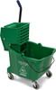 Mop Bucket & Wringer 20.50X16.50X16.50 IN 35 QT PP Green Side Press 1/Each