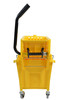 Mop Bucket & Wringer 35 QT Plastic Yellow Side Press 1/Each