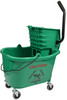 Mop Bucket & Wringer 35 QT Plastic Green Side Press 1/Each