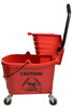 Mop Bucket & Wringer 35 QT Red Side Press Combo 1/Each