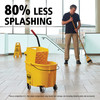 WaveBrake® Mop Bucket & Wringer 35 QT Plastic Yellow Side Press 1/Each