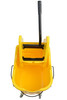 Mop Bucket & Wringer 20X16X12 IN 35 QT Plastic Yellow Down Press 3IN Non-Marking Metal Casters 1/Each