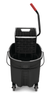 WaveBrake® Mop Bucket & Wringer 35 QT Plastic Black Gray Dual Cavity Side Press 1/Case