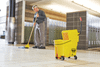 WaveBrake® Mop Bucket & Wringer 35 QT Plastic Black Gray Dual Cavity Side Press 1/Case