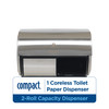 Compact® Toilet Paper Dispenser Stainless Steel Silver Side-by-Side Standard Coreless High Capacity 1/Each