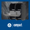 Compact® Quad Toilet Paper Dispenser 6.9X11.75 IN Plastic Silver 4-Roll Compact Stainless Steel Finish 1/Each