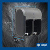 Compact® Quad Toilet Paper Dispenser 6.9X11.75 IN Plastic Silver 4-Roll Compact Stainless Steel Finish 1/Each