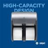 Compact® Quad Toilet Paper Dispenser 6.9X11.75 IN Plastic Silver 4-Roll Compact Stainless Steel Finish 1/Each