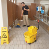 WaveBrake® Mop Bucket & Wringer 23.63X16.81X19.75 IN 44 QT Plastic Yellow Black Side Press Combo 1/Case