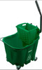 OmniFit™ Mop Bucket & Wringer 21.00X18.00X36.00 IN 35 QT PP Green Side Press Combo 1/Each