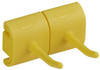 Vikan® Wall Bracket 3.2X3.1X1.9 IN Yellow Polypropylene (PP) Polyamide Hygienic Double Hook Module 1/Each