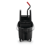 WaveBrake® Mop Bucket & Wringer 35 QT Plastic Black Gray Dual Cavity Down Press 1/Case