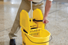 WaveBrake® Mop Bucket & Wringer 35 QT Plastic Black Gray Dual Cavity Down Press 1/Case