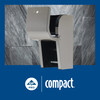 Compact® Toilet Paper Dispenser Stainless Steel Silver Double Roll Vertical Coreless High Capacity 1/Each