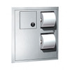 Traditional™ Toilet Paper Dispenser 17.38X20X4.25 IN Stainless Steel Recessed Traditional W/Sanitary Napkin Disp 1/Each