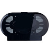 Toilet Paper Dispenser 19.5X4.75X11.5 IN Wall Mount Black 2-Roll Side-by-Side High Capacity 9IN Roll 1/Each